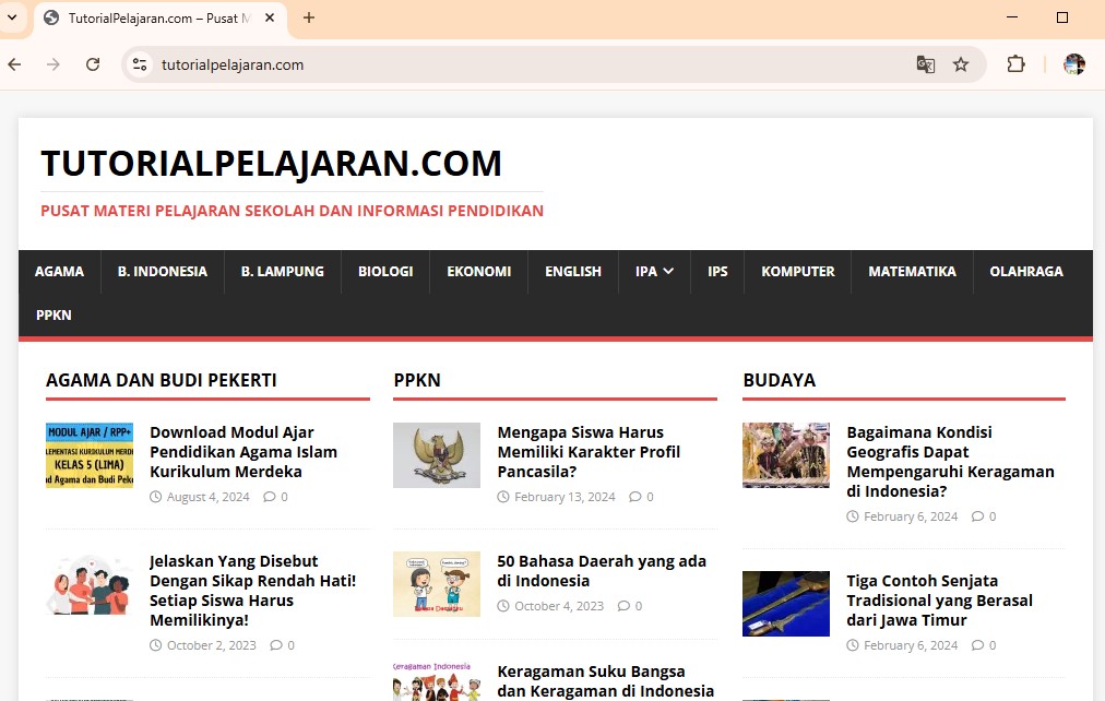 Tutorial Pelajaran